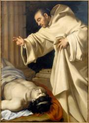 Saint Bernard ressuscitant un mort (Aubin Vouet) - Muzeo.com
