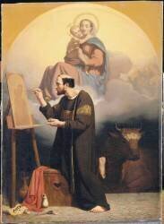 Saint Luc peignant la Vierge (Jules Claude Ziegler) - Muzeo.com