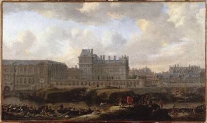 Vue de l'ancien Louvre et du Petit-Bourbon, prise de la Seine. (Zeeman) - Muzeo.com