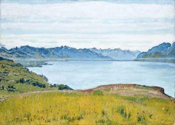 Paysage au bord du lac de Genève (Ferdinand Hodler) - Muzeo.com