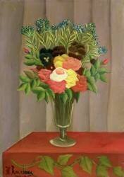 Fleurs avec Fond de Lanvandes (Henri Rousseau) - Muzeo.com