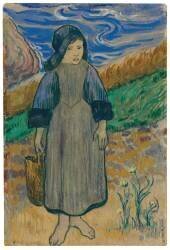 Jeune Bretonne au bord de la mer (Paul Gauguin) - Muzeo.com
