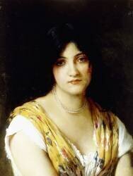 A Mediterranean Beauty (Eugene Von Blaas) - Muzeo.com