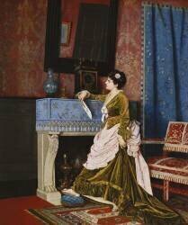 A Moments Reflection (Auguste Toulmouche) - Muzeo.com