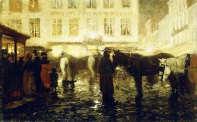 A Paris Street (Victor Olivier Gilsoul) - Muzeo.com