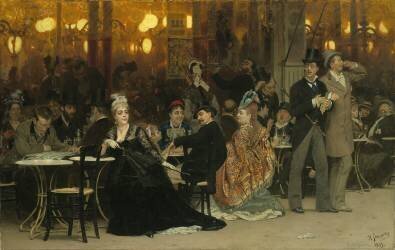 A Parisian Cafe (Ilya Répine) - Muzeo.com