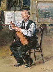 A Violin Maker (Vladimir Egorovic Makovsky) - Muzeo.com