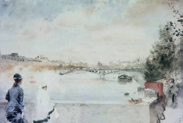 Along the Seine (Giuseppe de Nittis) - Muzeo.com
