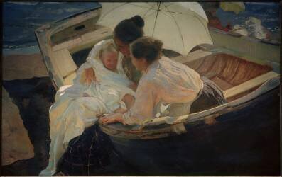 Après le bain (Joaquin Sorolla y Bastida) - Muzeo.com