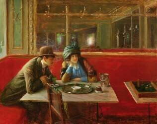 At the Cafe (Jean Béraud) - Muzeo.com