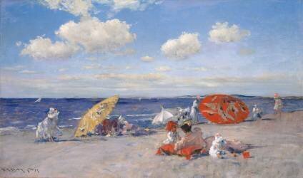 At the Seaside (William Merritt Chase) - Muzeo.com