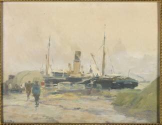 Au port (Eugène Louis Gillot) - Muzeo.com