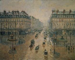Avenue de L'Opera (Camille Pissarro) - Muzeo.com