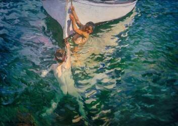 Bateau blanc, Jávea (Joaquin Sorolla y Bastida) - Muzeo.com