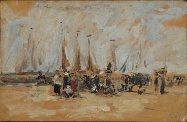 Beach scene (Eugène Boudin) - Muzeo.com