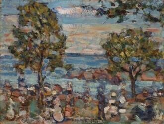 Beach Scene (Maurice Brazil Prendergast) - Muzeo.com