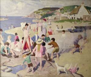 Beach Scene (Ernest Procter) - Muzeo.com