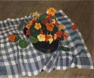 Bowl of Nasturtiums (Félix Vallotton) - Muzeo.com