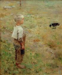 Boy and crow (Akseli Gallen-Kallela) - Muzeo.com