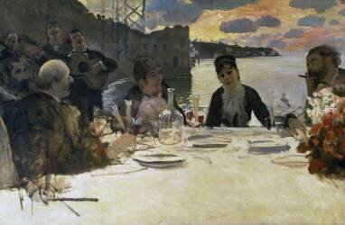 Breakfast at Posillipo (Giuseppe de Nittis) - Muzeo.com
