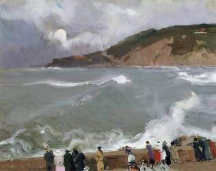 Breakwater, San Sebastian (Joaquin Sorolla y Bastida) - Muzeo.com