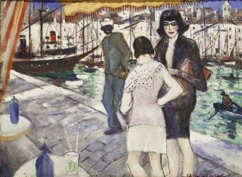 By the Quay (Christopher Nevinson) - Muzeo.com