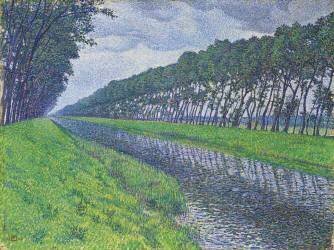 Canal in Flanders (Theo van Rysselberghe) - Muzeo.com