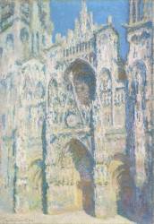 Cathédrale de Rouen, le portail et la tour Saint Romain, plein soleil, harmonie bleue et or (Claude Monet) - Muzeo.com