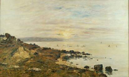 Cliffs at Benerville (Eugène Boudin) - Muzeo.com