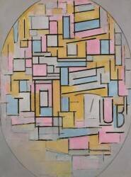 Composition in Oval with Colour Planes 2 (Piet Mondrian) - Muzeo.com