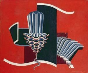 Composition on a Red Ground, 1931 (Edward Alexander Wadsworth) - Muzeo.com