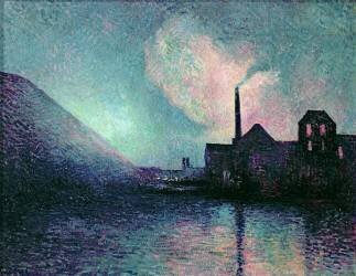Couillet by Night (Maximilien Luce) - Muzeo.com