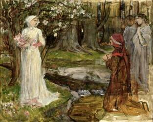 Dante and Beatrice (John William Waterhouse) - Muzeo.com