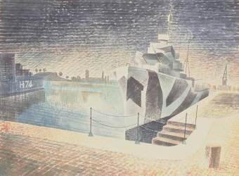 Destroyers at Night (Eric Ravilious) - Muzeo.com