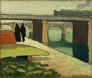 Die Brücke von Asnières (Emile Bernard) - Muzeo.com