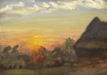 Duton Hill Sunset (George Clausen) - Muzeo.com