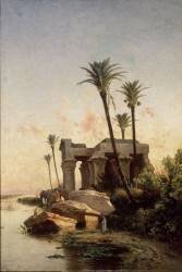 Egyptian Landscape (Carlos de Haes) - Muzeo.com