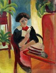 Elizabeth reading (August Macke) - Muzeo.com