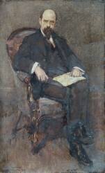 Emile Vandervelde (1866-1938), homme politique belge, esquisse (André Cluysenaar) - Muzeo.com