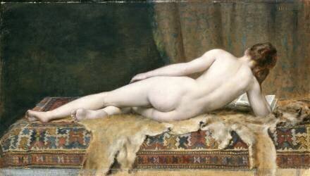 Etude, femme nue couchée (Paul Joseph Leyendecker) - Muzeo.com