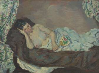 Femme nue couchée (Armand Guillaumin) - Muzeo.com
