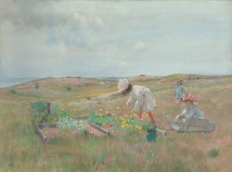 Gathering Flowers (William Merritt Chase) - Muzeo.com