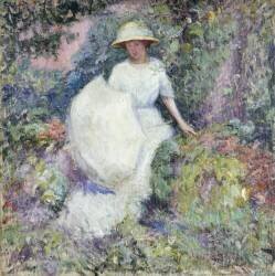 Girl with Parasol (William James Webb) - Muzeo.com