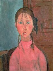 Girl with Pigtails (Amedeo Modigliani) - Muzeo.com