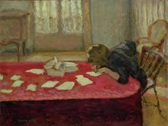 Girl Writing (Pierre Bonnard) - Muzeo.com