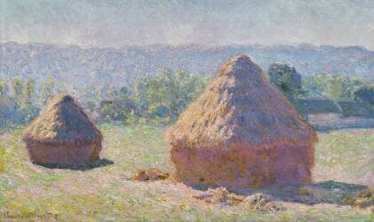 Grainstacks at the end of the Summer (Claude Monet) - Muzeo.com