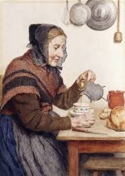 Grandmother with Coffee (Albert Anker) - Muzeo.com