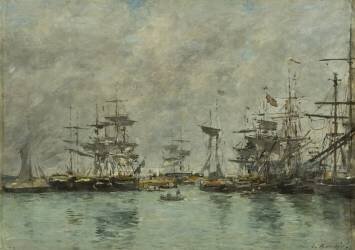 Harbour Scene (Eugène Boudin) - Muzeo.com