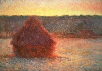 Haystacks at Sunset (Claude Monet) - Muzeo.com