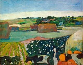 Haystacks in Brittany (Paul Gauguin) - Muzeo.com